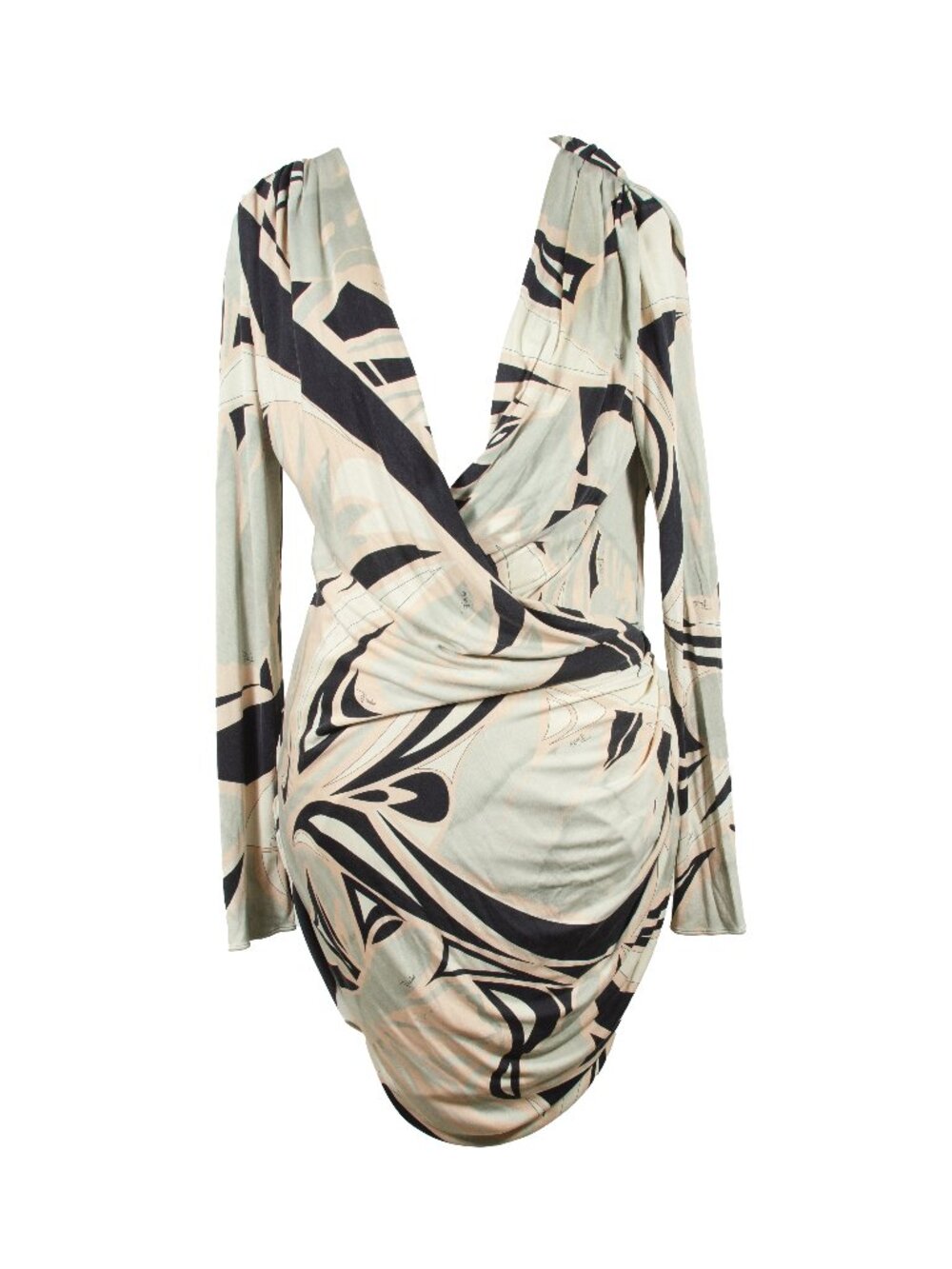 Emilio Pucci Long Sleeve Wrap Mini Dress